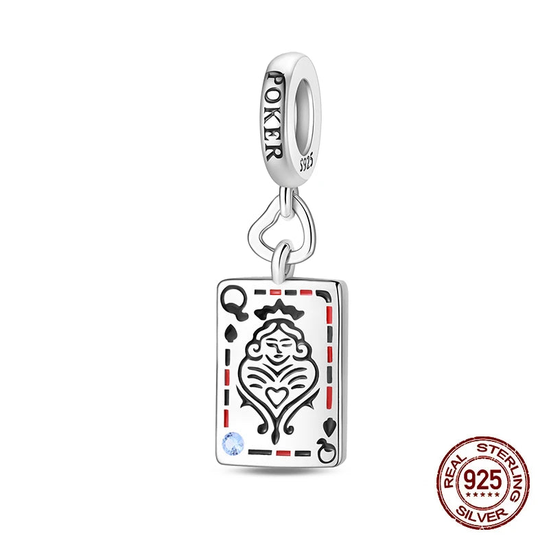 100% 925 Sterling Silver Tarot Collection Pendant DIY Hourglass Beads Fit Pandach Original Bracelet Women Jewelry Birthday Gift