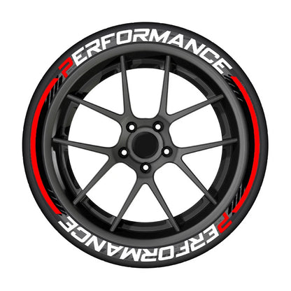 8Pcs/Lot Car Tire Decor Stickers Car Tuning Universal 3D Permanent PVC Joined Stickers Automotive Label Letters for Performance