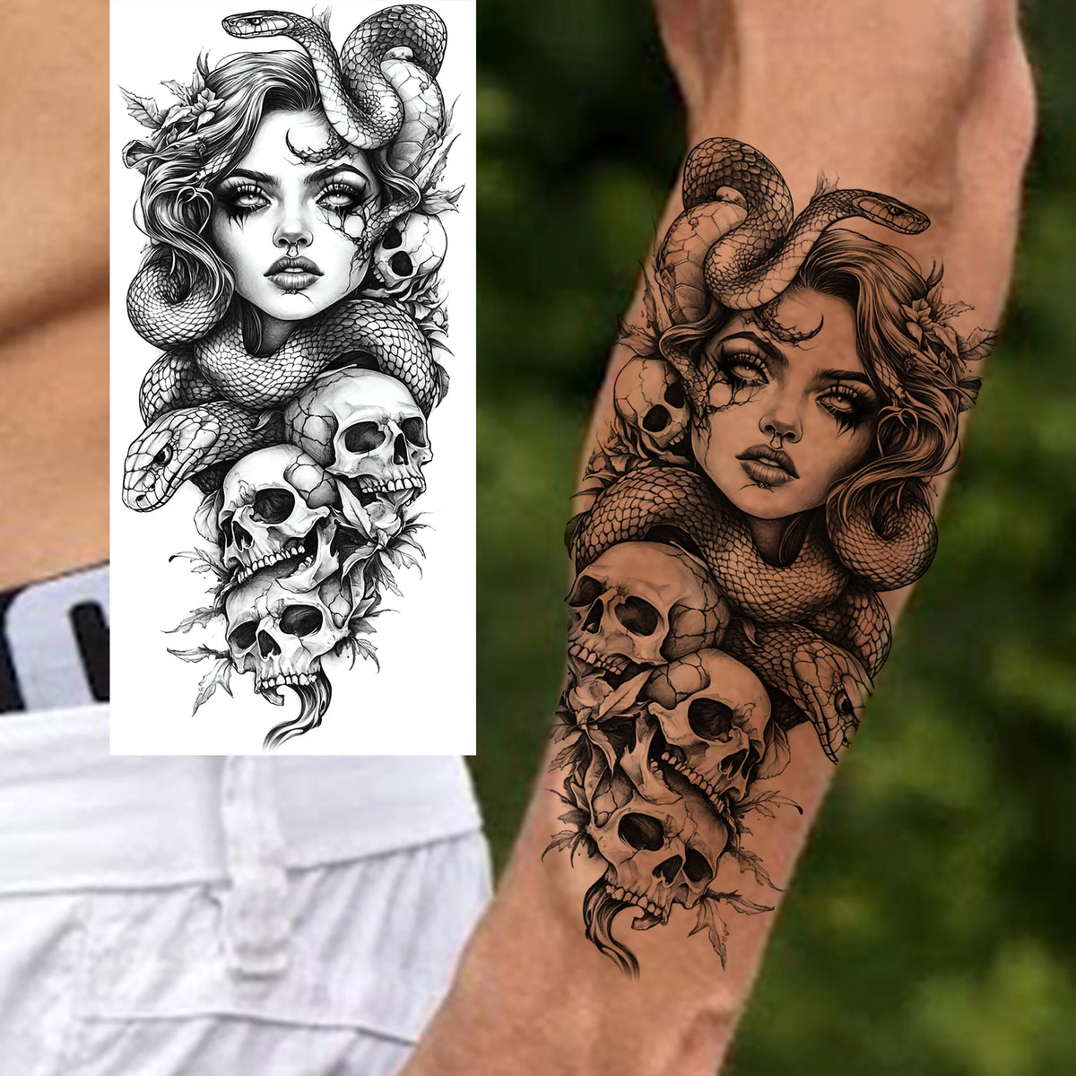 1 Sheets Chicano Prison Gangster Temporary Tattoos For Women Men Adults Fake Tattoo Sticker Water Transfer Self Adhesive Arm Leg