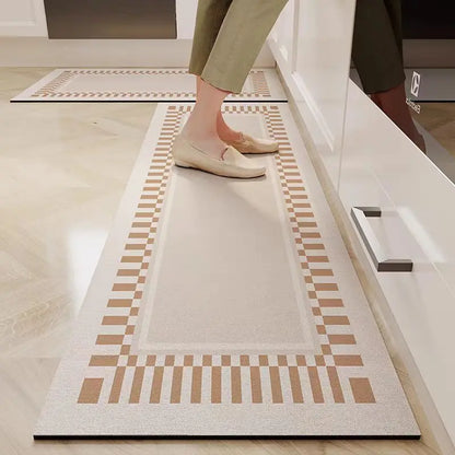 VIKAMA Kitchen Door Steps Water-Absorbing Oil-Absorbing Non-slip Foot Carpet Diatomite Bathroom Water-Absorbing Floor Mats