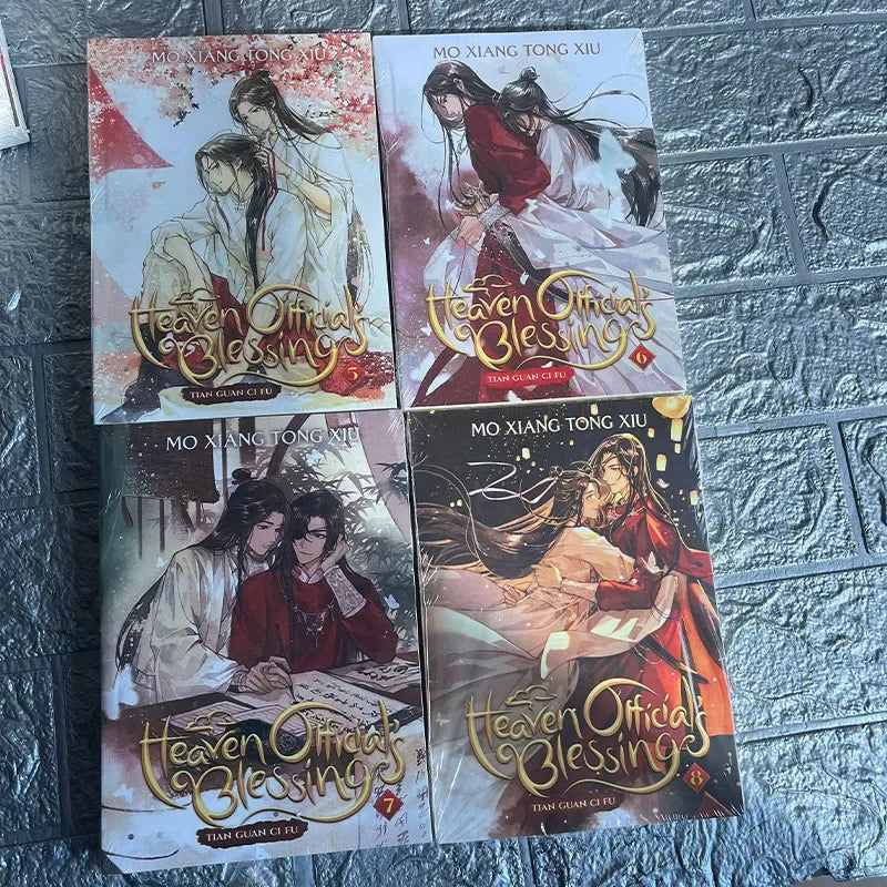 4 Books 1-4/5-8 Volume Tian Guan Ci Fu English Novel Heaven Official Blessing Mo Xiang Tong Xiu Novel Comic 4 Books