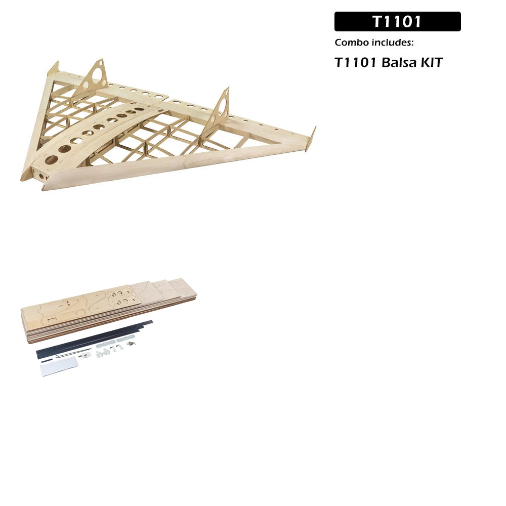 DW Hobby 1.0M Air Kart Delta Wing RC Airplane Balsa Kit Wooden Plane Remote Control Flying Kit Model T11