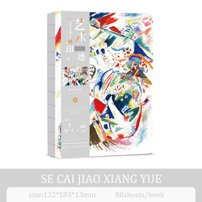 A5 Notebook Ukiyoe & Famous Painting Series Cover,80sheets/Book Writing Diary Recording Life Office Study Note Supplies CS-058