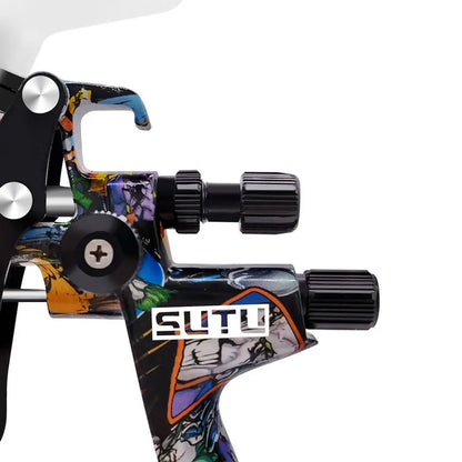 Sutu 5800 Pneumatic Spray Gun 1.3mm Stainless Steel Spray Nozzle 600ml Pot Car Furniture Spray Paint Clear Atomization
