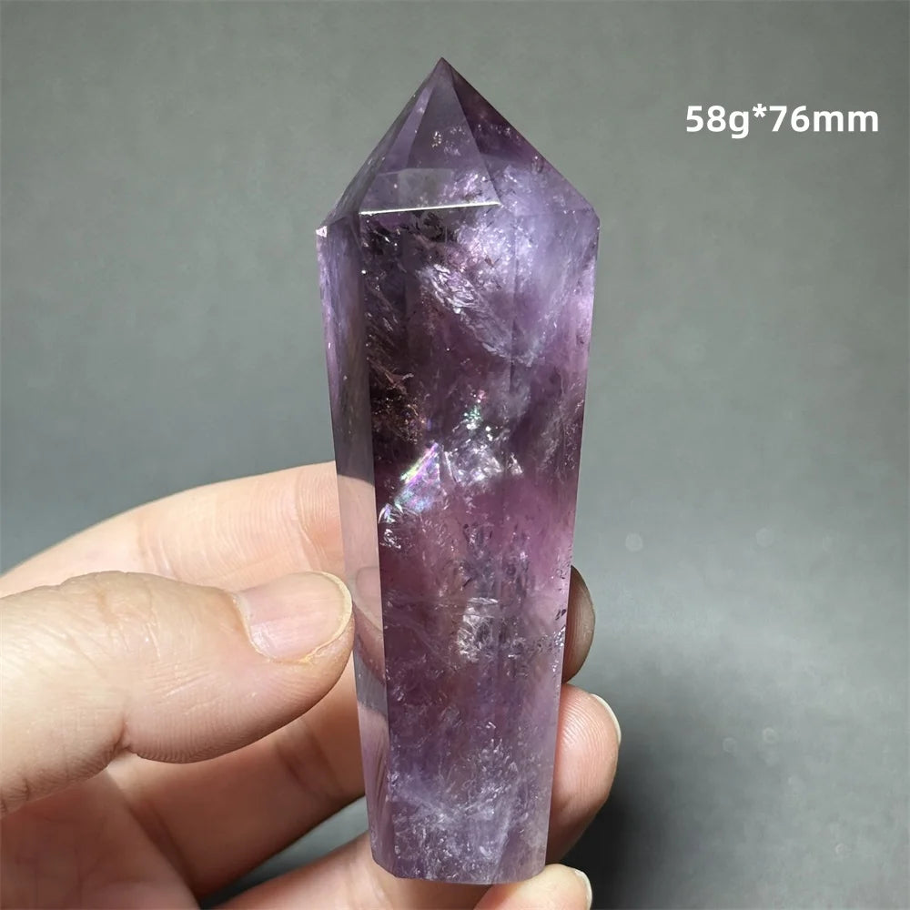 Amethyst Scepter Natural Mineral Quartz Gem Aura Spiritual Meditation Treatment Energy Home Garden Feng Shui Decoration
