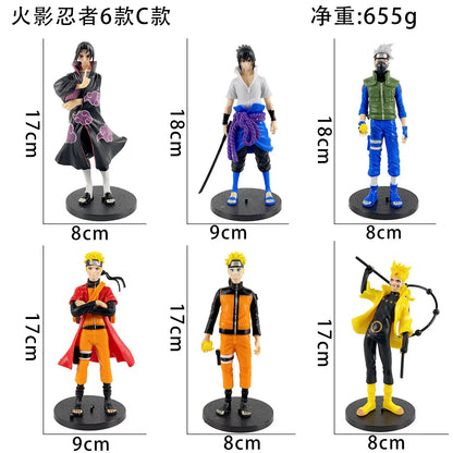 Anime Naruto Figure Uchiha Itachi Sasuke Kakashi Set PVC Action Figure Model Toy Gift Collection