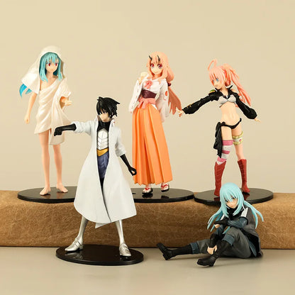8.5CM Anime Tensei Shitara Slime Datta Ken Rimuru Tempest Figure 1/7 Sitting Model Shuna Shion Toy Doll Aciton Figure PVC