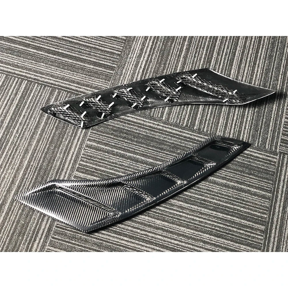 Dry Carbon Fiber For Nissan GTR R35 350Z 370Z Z33 Z34 2008-2017 Front Side Air Vent Trim Spoiler Canards Side Fender Body Kits