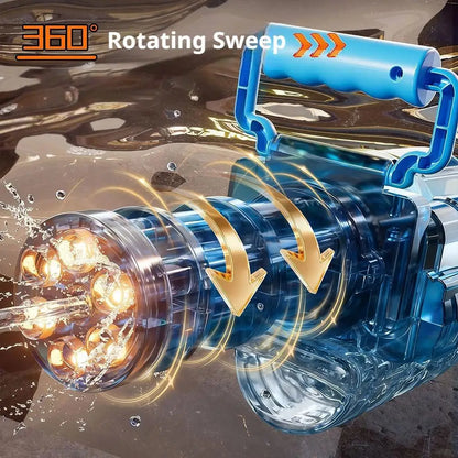 2026 New Rotating Spitfire Gatling Electric Continuous High Pressure Pulse Water Gun with Large Capacity Black Technology Water
