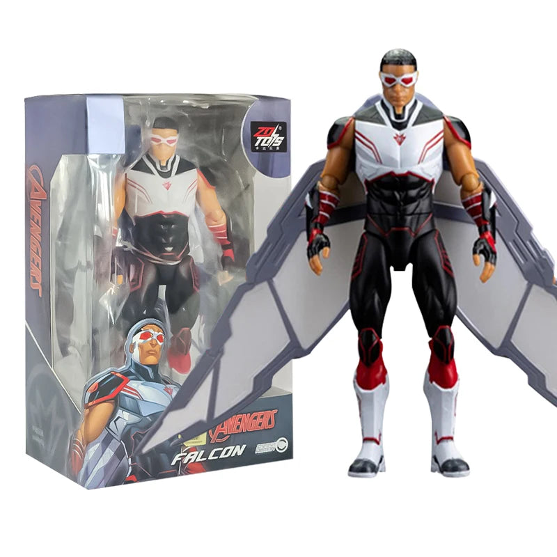 18CM Avengers Legends Figure ZDTDS Original Toy Set Spider Captain Miles Morales Thanos Ghost Iron Man Hulk Box Thor Falcon Doll