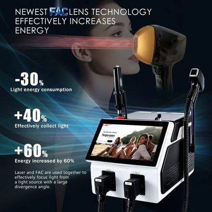 2026 2-In-1 5000W High Power Diode Picosecond Combo Laser Machine Hair Removal Carbon Peel Skin Renewal Salon Beauty Equipment
