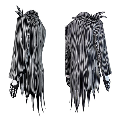 Jack Skeleton Skellington Costume With Bowtie Skeleton Nightmare Suit Before Christmas Halloween Cosplay for Adult Men