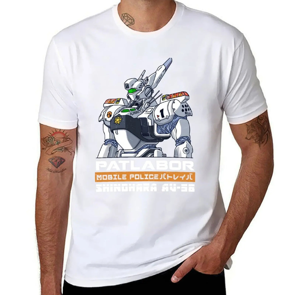 patlabor T-Shirt Big and Tall Casual T-Shirt
