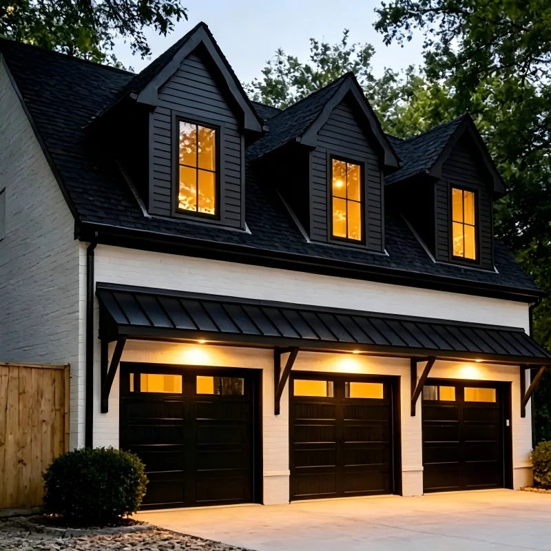 Custom Size Aluminum Sectional Garage Door Remote Control Automatic Lift Overhead Roll Up Door for Suburban Home Villa Entry