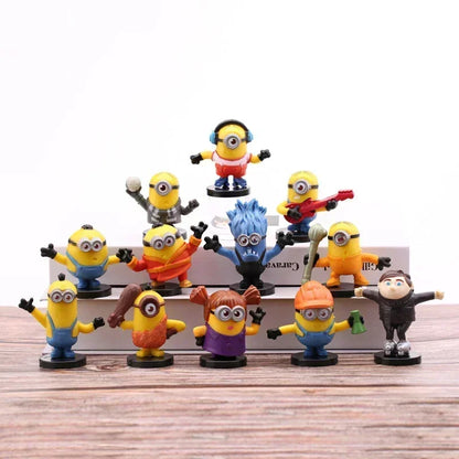 Kawai Capsule Toys Commemorative Gold Miniones Kingdom Gru Kevin Bob 3D Eye Despicable Action Figure Toys Xmas Gifts