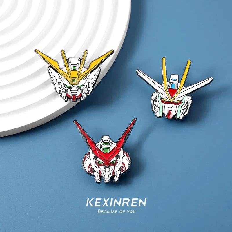 NEW Mobile Suit Gundam Unicorn Enamel Pins Gundam RX-78 Metal Brooch Badge Fashion Jewellery Backpack Accessory Gifts