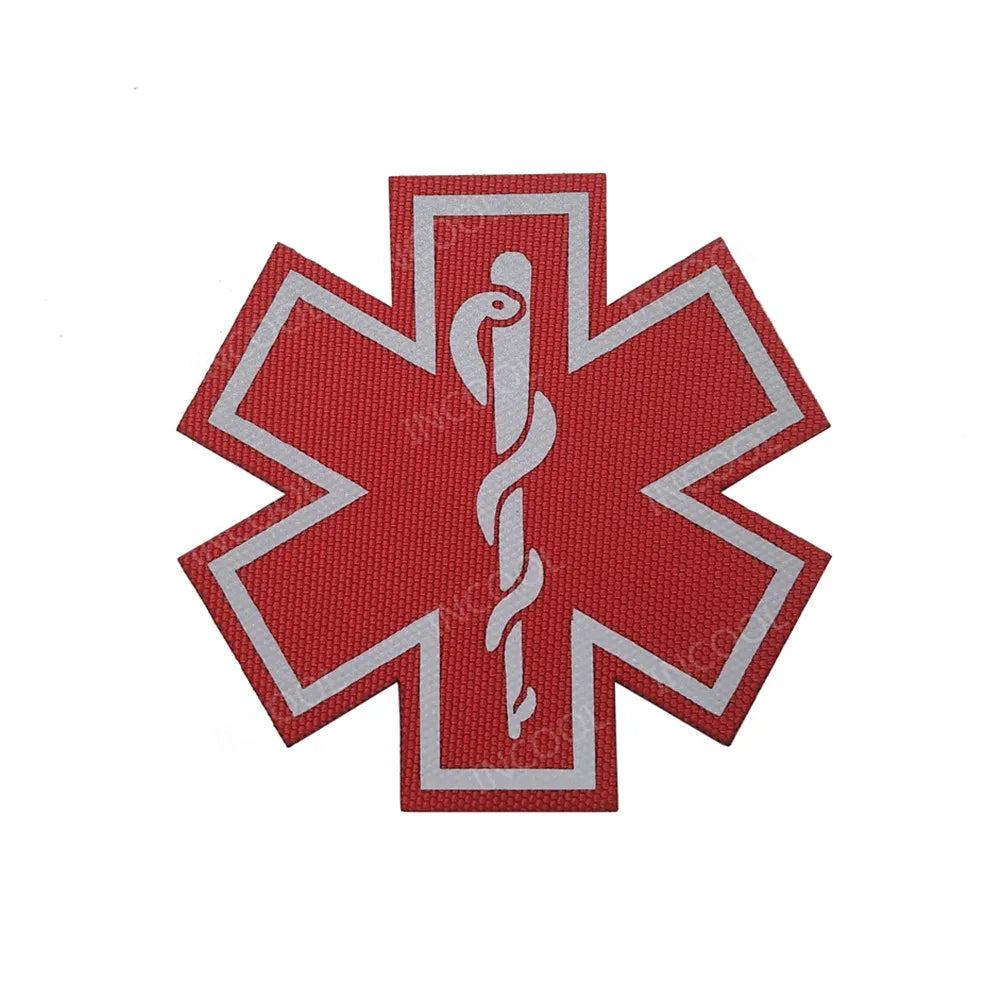 PVC Medic PARAMEDIC Skull Patches Decorative Patches Strip Combat Rubber Chevron IR Reflective Appliqued