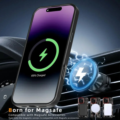 Real Carbon Fiber Armor100% Cover For IPhone 16Promax 15 Pro Max 14 13 12 11 Case Metal Frame Wireless Charge Forged Fiber Cover