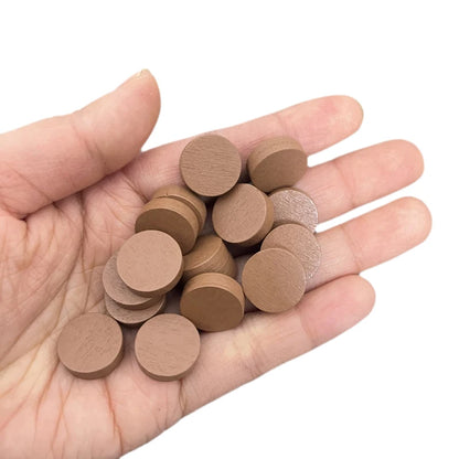 100PCS 15mm x 5mm Multi-Color Wooden Game Tokens,Pawn Discs Board Game Accessories for Educational Activities & Strategy Games