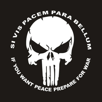 New Design Skull Car Sticker Punisher Decor Motorcycle Decal Vinyl Decorative Accessories Waterproof PVC, 16cm