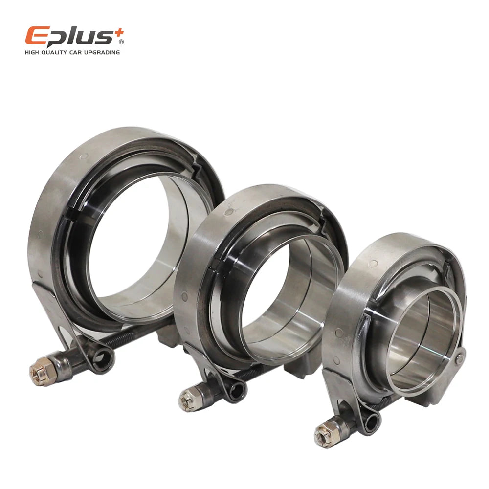 universal Car 304 Stainless Steel Quick Release V Band Clamp Turbo Exhaust Pipe Vband Clamp Male Female Flange V Clamp Kit