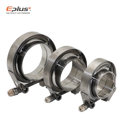 universal Car 304 Stainless Steel Quick Release V Band Clamp Turbo Exhaust Pipe Vband Clamp Male Female Flange V Clamp Kit