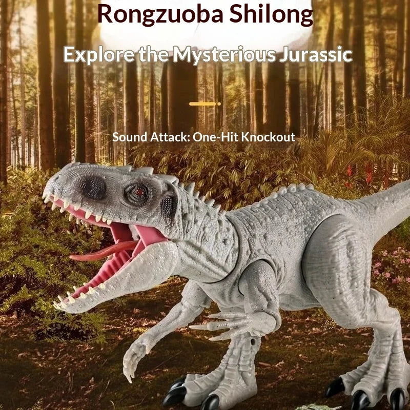 Large Interactive Dinosaur Figurine Light Sound Effects Movable Limbs Realistic Sculpture Stylish Indoor Collectible Present