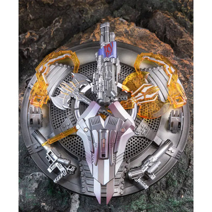 Choice BAIWEI TW1022 Charge Flying Wing Column Alloy Sky Fire Transformation Car Robot Model Boy Toy Height 18CM