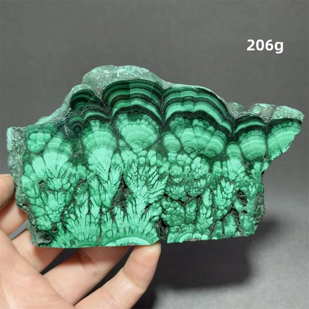 5A+ Natural Malachite Mineral Raw Stone Slice Home Office Feng Shui Decoration Therapy Spiritual Meditation Gem