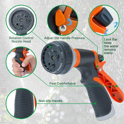 ZOMASOU 1/2Pcs Garden Hose Water Spray Gun 8 Modes Car Wash High Pressure Sprayer Watering Nozzle for Plant Lawn Yard Water Jet