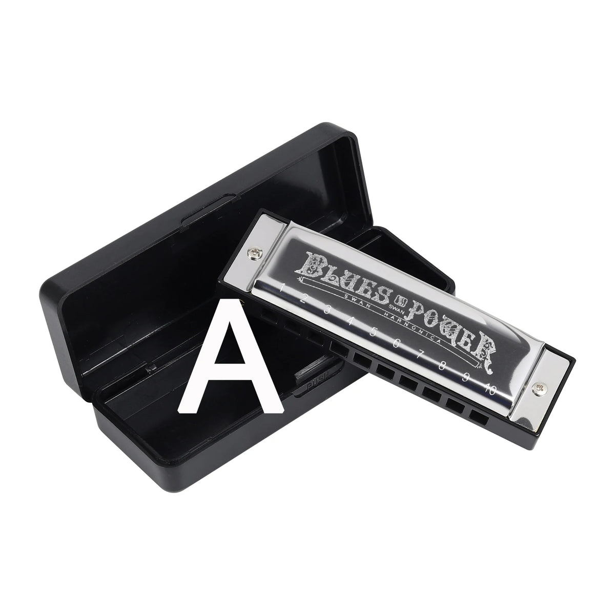 Diatonic Blues Harmonica 12 Keys Available Mouth Organ Harmonica10 Hole 20 Tone Diatonic Harp with Case for Student Teacher Gift