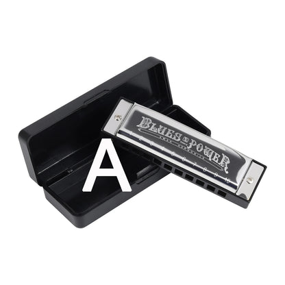Diatonic Blues Harmonica 12 Keys Available Mouth Organ Harmonica10 Hole 20 Tone Diatonic Harp with Case for Student Teacher Gift