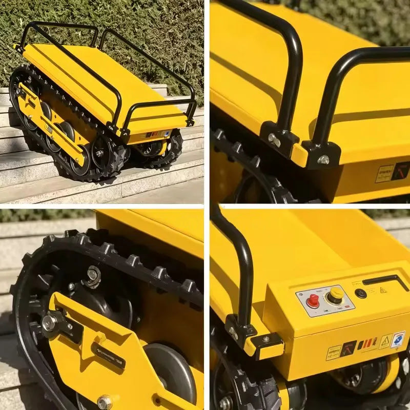 0.5-2T Remote Control Electric Rubber Tracked Crawler Carrier All Terrain Farm Construction Transport Vehicle 1400*900mm