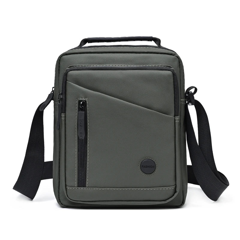 Messenger Bag for Men Oxford Cloth Compact Multi Layer Pocket Business Casual Travel Everyday Crossbody Shoulder Bag