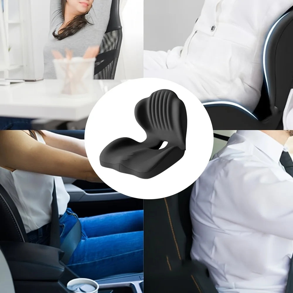 Ergonomic Memory Foam Seat Cushion For Office Car Home Back Support Pain Relief Breathable Design Desk Organizer Desktop