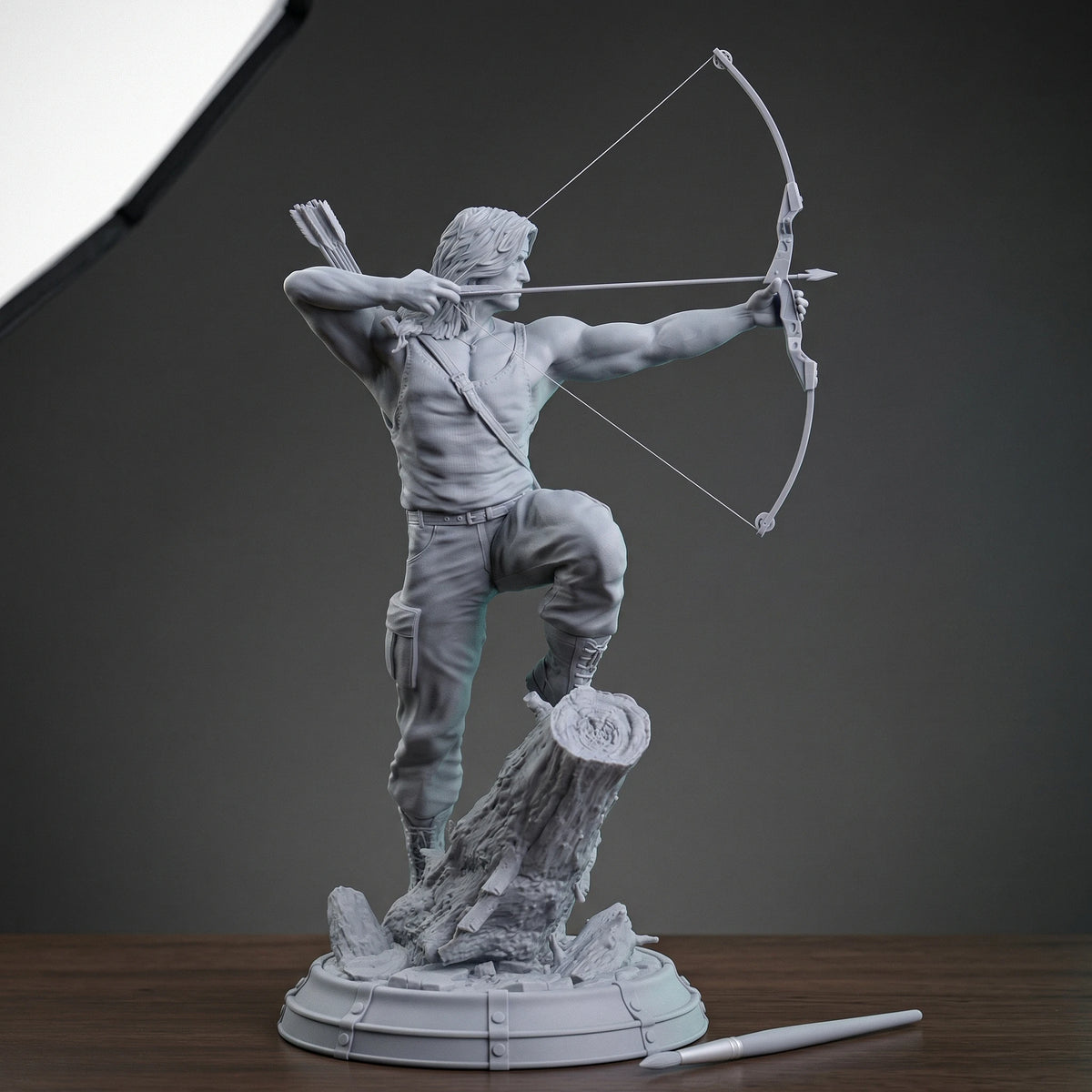 1/18 1/12 Rambo Unpainted Unassembled 3D Printing Resin Model Garage Kits  (Requires Painting and Assembly)