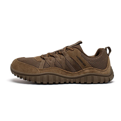 HOBIBEAR Wide Toe Walking Shoes Men Women Non Slip Outdoor Sneakers Lace Up Mesh Breathable Running Shoes