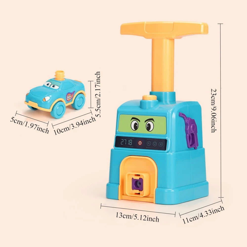 Children's Balloon Car Launcher Toy Balloon Powered Toys Inflatable Hand Push Mini Balloon Party Preschool Education Toy Gift