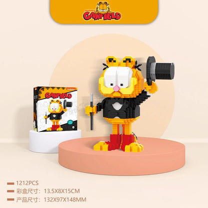 Out of print BALODY Garfield Mini Blocks SpongeBob Smurfs Figures Collection Building Toy DIY Bricks for Kids Present Toy Gift
