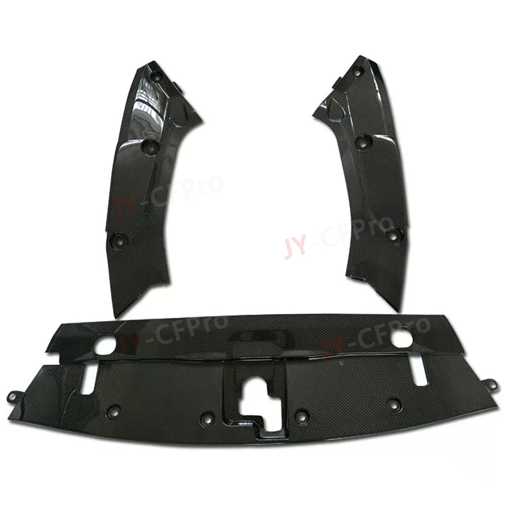 R35 3PCS Real Carbon Fiber Front Bumper Engine Cooling Cover Openable Panel Cover for Nissan GTR R35 Battery Cover 2008-2024