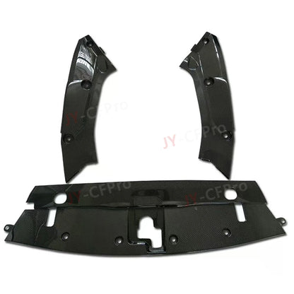 R35 3PCS Real Carbon Fiber Front Bumper Engine Cooling Cover Openable Panel Cover for Nissan GTR R35 Battery Cover 2008-2024
