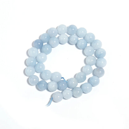 Natural Aquamarines Stone Beads 4 6 8 10mm Light Blue Round Loose Stone Beads For Jewelry Making DIY Bracelets Necklace Supplies