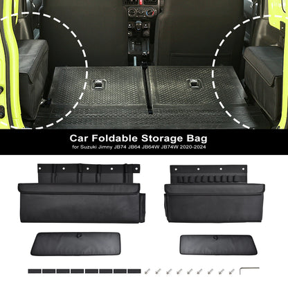 Car Foldable Storage Bag Rear Trunk Side Organizer Box for Suzuki Jimny JB74 JB64 JB64W JB74W 2020-2024 Car Accessories