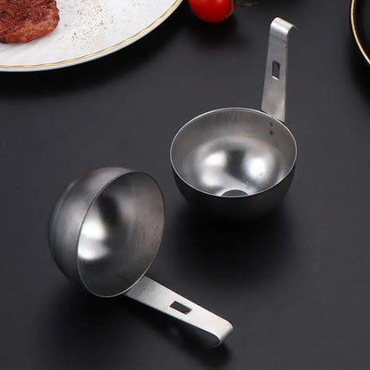 Egg Poacher Stainless Steel Egg Poacher Nonstick Egg Boiling Heating Mold with Hanger Hook Kitchen Steaming Gadgets Tools