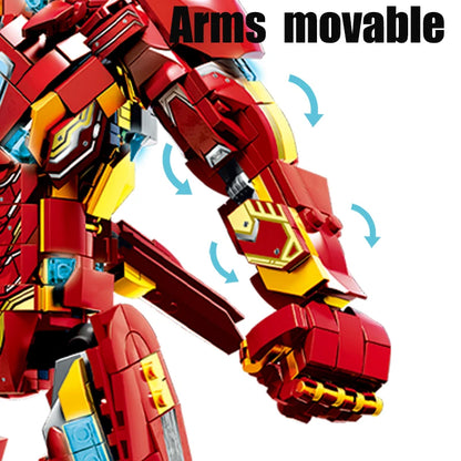 Superheroes Robot Blocks Action Figures Iron Man MK50 War Mecha MOC Building Toys Festival Gifts Adult 1500+pcs Cool Ornament
