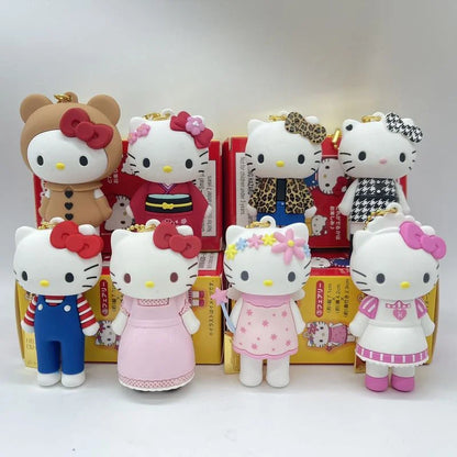 New 50th Anniversary Limited Edition Kt Cat Cute Backpack Pendant Blind Box Kawaii Pvc Action Figure Keychain Toys Surprise Gift