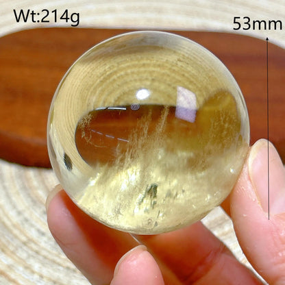 Healing Natural Crystal Brazil Smokey Citrine Quartz Sphere Rainbow Polished Ball High Quality Precious Home Decoration Gift