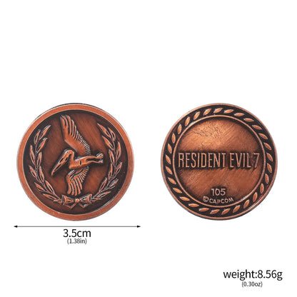 Game Resident Evil Raccoon City Badge Keychain STARS Brooch 1969 Police Badge Pin Hat Lapel Clothing Accessories Souvenir Badge