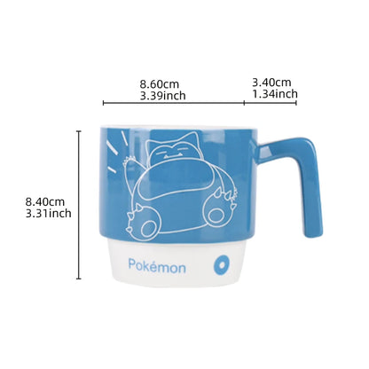 Pokémon Licensed Cartoon Ceramic Mugs Stackable Coffee Milk Tea Cups Kids Coffee Cups Breakfast Milk Juice Cup