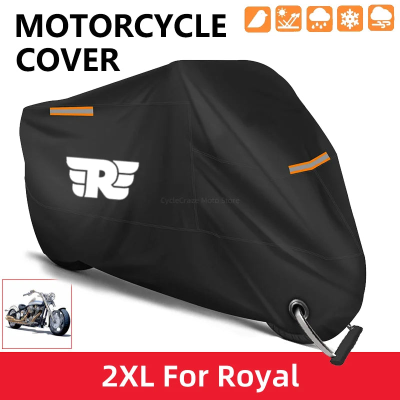 Motorcycle Cover Waterproof Outdoor Scooter UV Protector Dust Rain Cover For Royal Enfield Bullet/Meteor/Classic 350 500